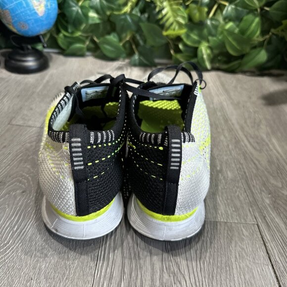 Nike Flyknit Racer Sail Volt 526628-170 Size 11 Men's Running Shoes - Picture 5 of 8
